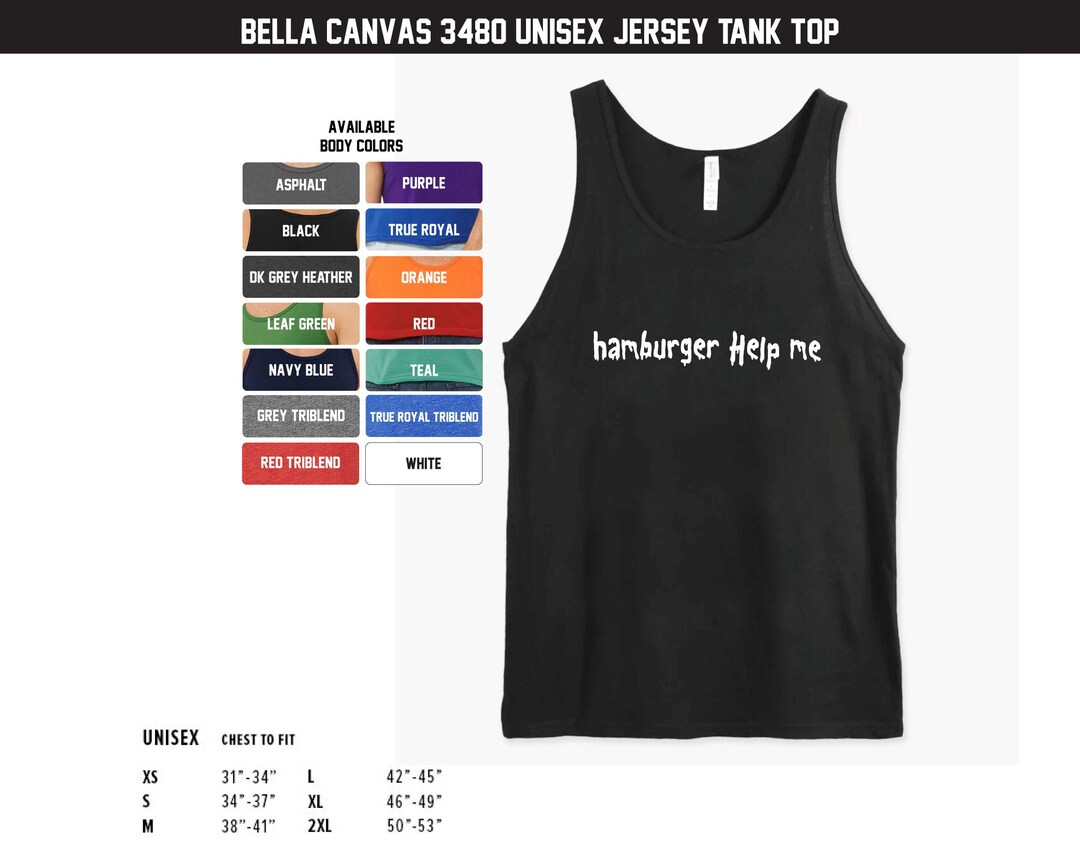 Hamburger Help Me Tank Top Meme Quotes About Life Gothic Etsy