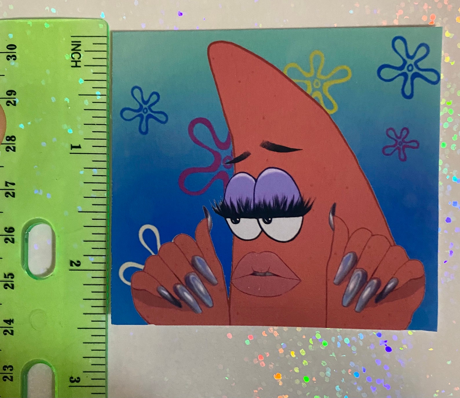 Patrick Star With Eyelashes And Nails Nadar Wallpaper vrogue.co