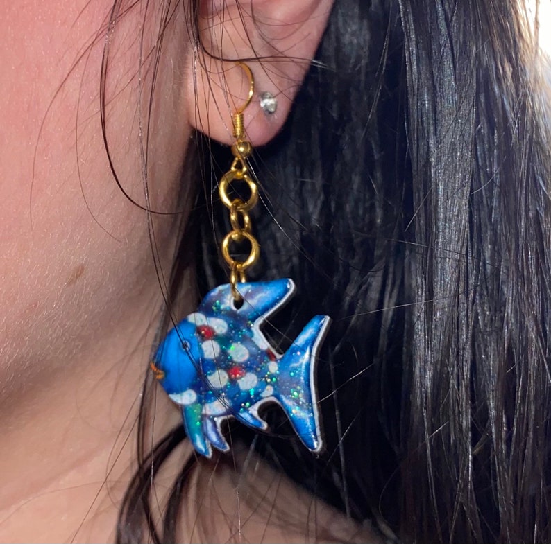 gifts for teachers kids books the rainbow fish glitter earrings