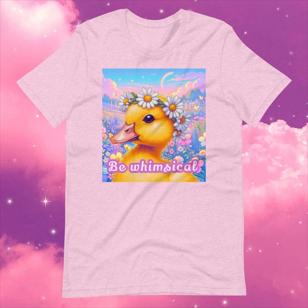 Sii stravagante! simpatica paperella kawaii (t-shirt unisex) civetta cottagecore con vibrazioni sognanti in stile pixel art