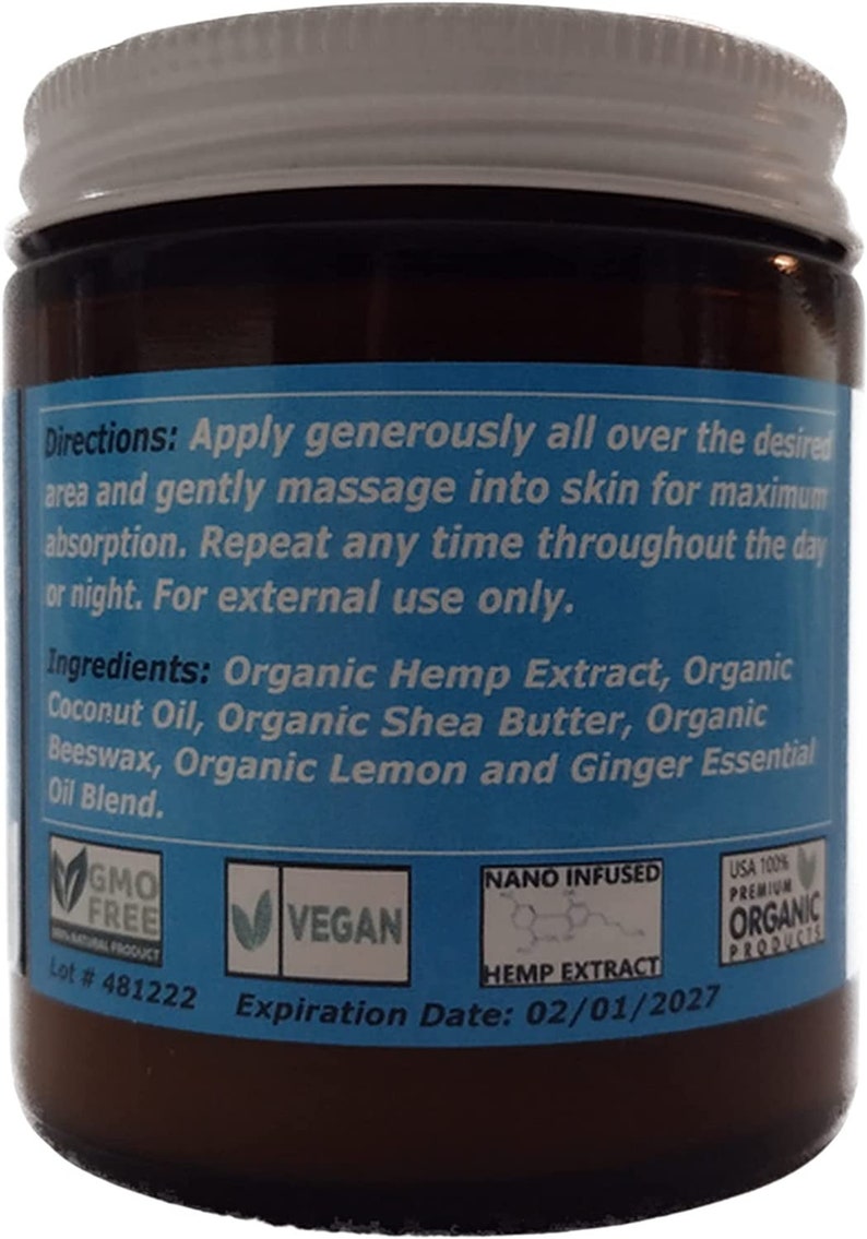 2000mg Organic Rocky Ridge Hemp Balm Extra Strength Nano Hemp Hemp