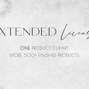 Extended license for one product clipart