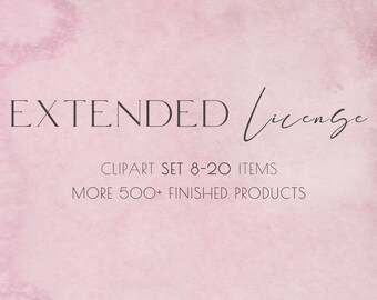 Extended license for 8-20 product clipart