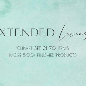 Extended license for 21-70 product clipart
