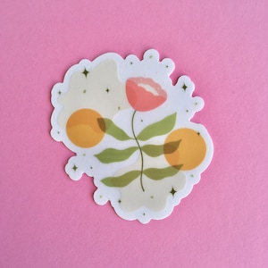 Floral claro vinilo troquelado pegatina / Lettering Arte pegatinas / pegatinas del ordenador portátil / pegatinas botella de agua / pegatinas de positividad