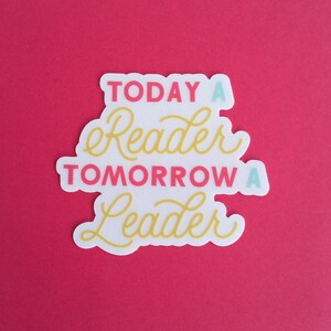 Hoje um leitor de vinil transparente adesivo | adesivos de arte de letras | Adesivos para laptop | Adesivos livrescos | Adesivos de positividade