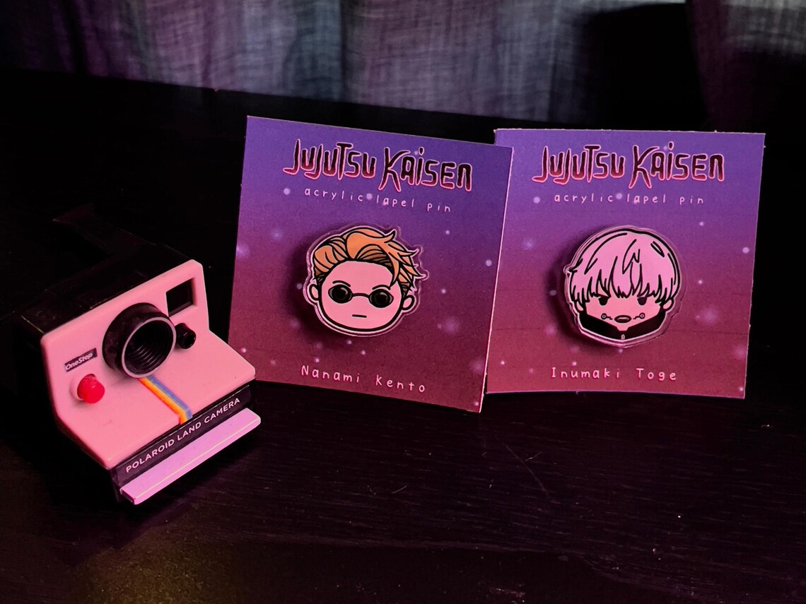 JJK Acrylic Lapel pins Etsy