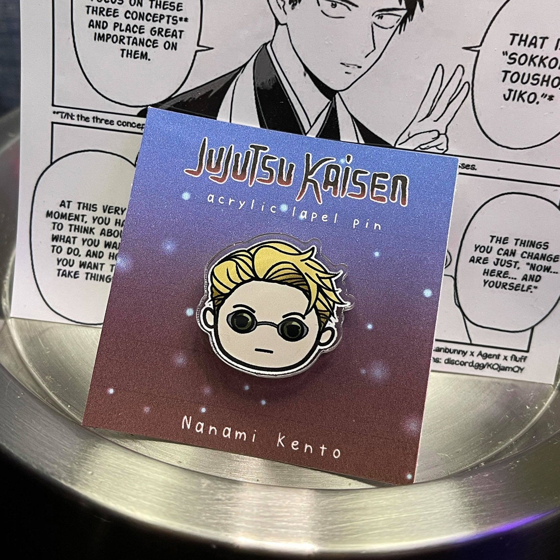 JJK Acrylic Lapel pins Etsy