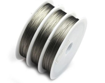 Stainless Steel Beading Wire, 0.45 Jewelry Making Strong Line Wire 1 Roll 30 Meters