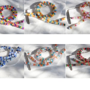 Bulk 4 Full Strands Rondelle Multicolor Mix Gemstone Beads 5x8mm  / RNS5-M99