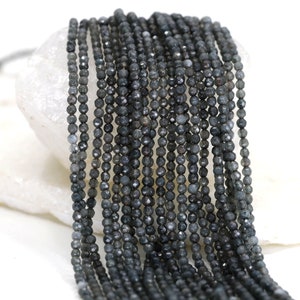 2.5mm Faceted Round Labradorite Natural Stone Beads, Small Gemstone Beads / NSFA2-02