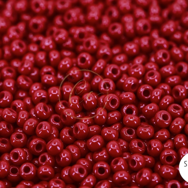 Maroon Seed Beads, 8/0 (3mm) Czech Seed Beads 25 grams / GSB8-M