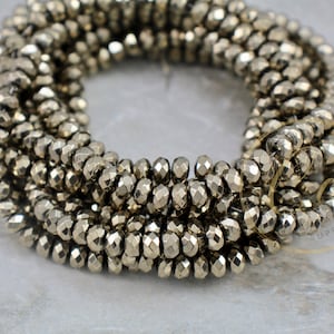 6mm Hematite Beads, Bronze Faceted Hematite Bead 1 Strand 100 Beads / HBY-097