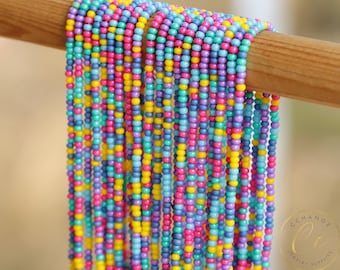 1 Meter Mix Multicolour Seed Bead Strands, 11/0 (2.2mm) Colorful Czech Seed Beads / GSB11-904
