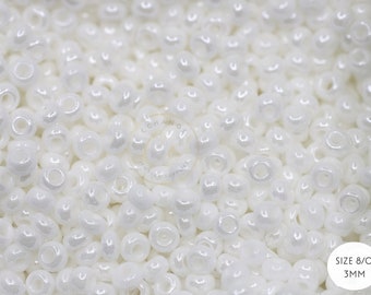 Matubo 8/0 Round Czech Seed Beads – 3mm, Neon Purple Lined – 10g – 80 Colors Available