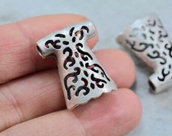 Ciondolo per veste di caftano placcato in argento antico, ciondolo per pendente in caftano in ottone da 23 mm 2 pz
