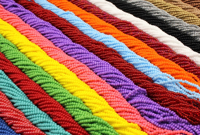 110 Glass Seed Beads 1 Full Hank Lavender Seed Beads 2.2mm Sand Beads GSB11-41