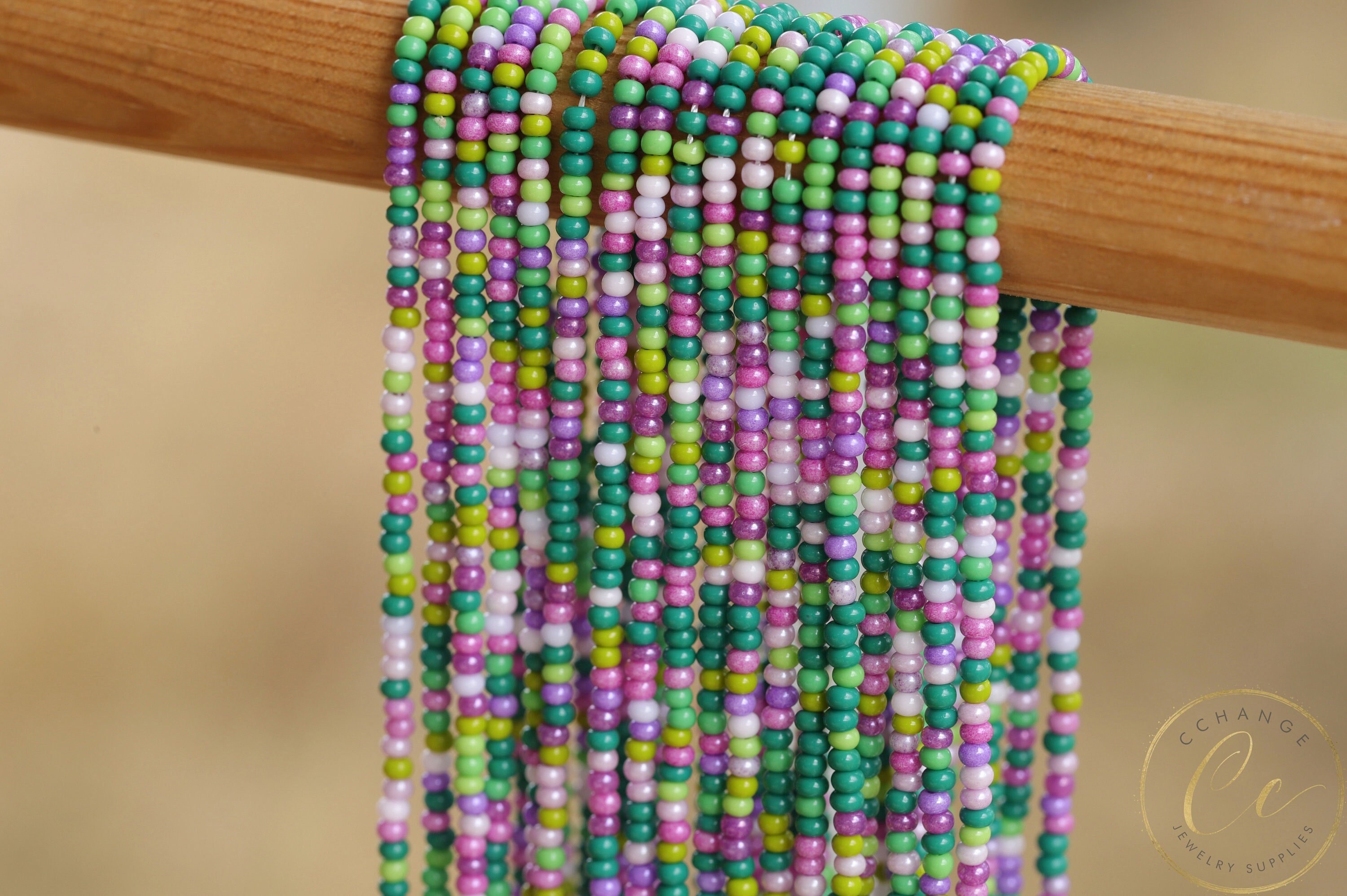 Multicolour Strands 1 Meter Mix Multicolour Seed Bead Strands, 11/0 (2.2mm) Colorful Czech ...