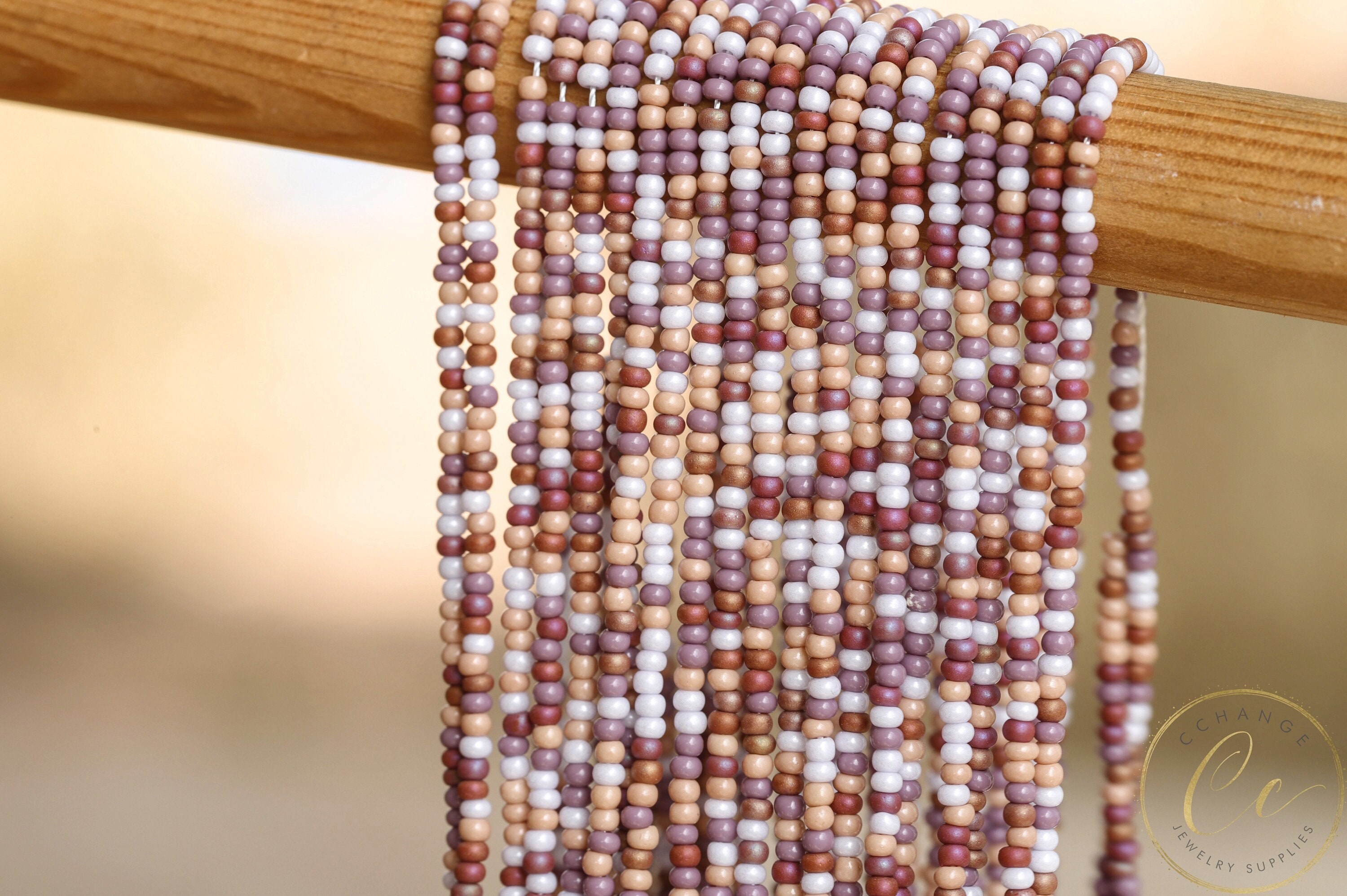 Multicolour Strands 1 Meter Mix Multicolour Seed Bead Strands, 11/0 (2.2mm) Colorful Czech ...