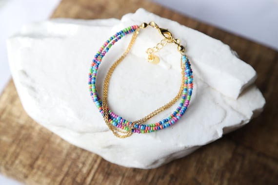 14k Gold 3mm Gold Beads Bracelet – Dandelion Jewelry