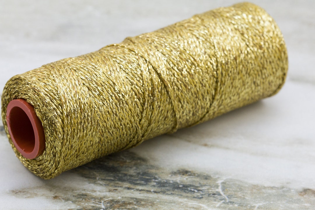Gold Wax Cord, 1mm Waxed Macrame Cord Thread Beading Cord 1 Roll 100