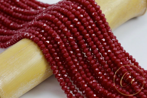 Maroon crystal beads clearance
