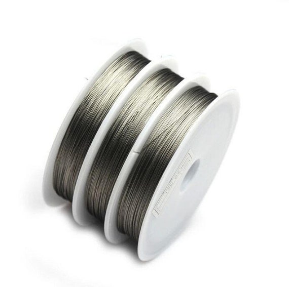 Stainless Steel Beading Wire, 0.38/0.45 Jewelry Making Strong Line Wire 1  Roll 100 Meters 