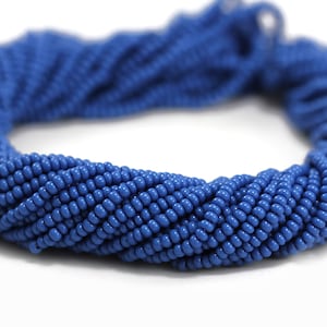 Perline di semi blu scuro, 11/0 (2,2 mm) Perline di semi ceche 1 matassa intera / GSB11-M12