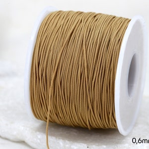 0.6mm Peanut Braided Nylon Knotting DIY Macrame Cord / 1 Roll 130 Meters / KMC-604