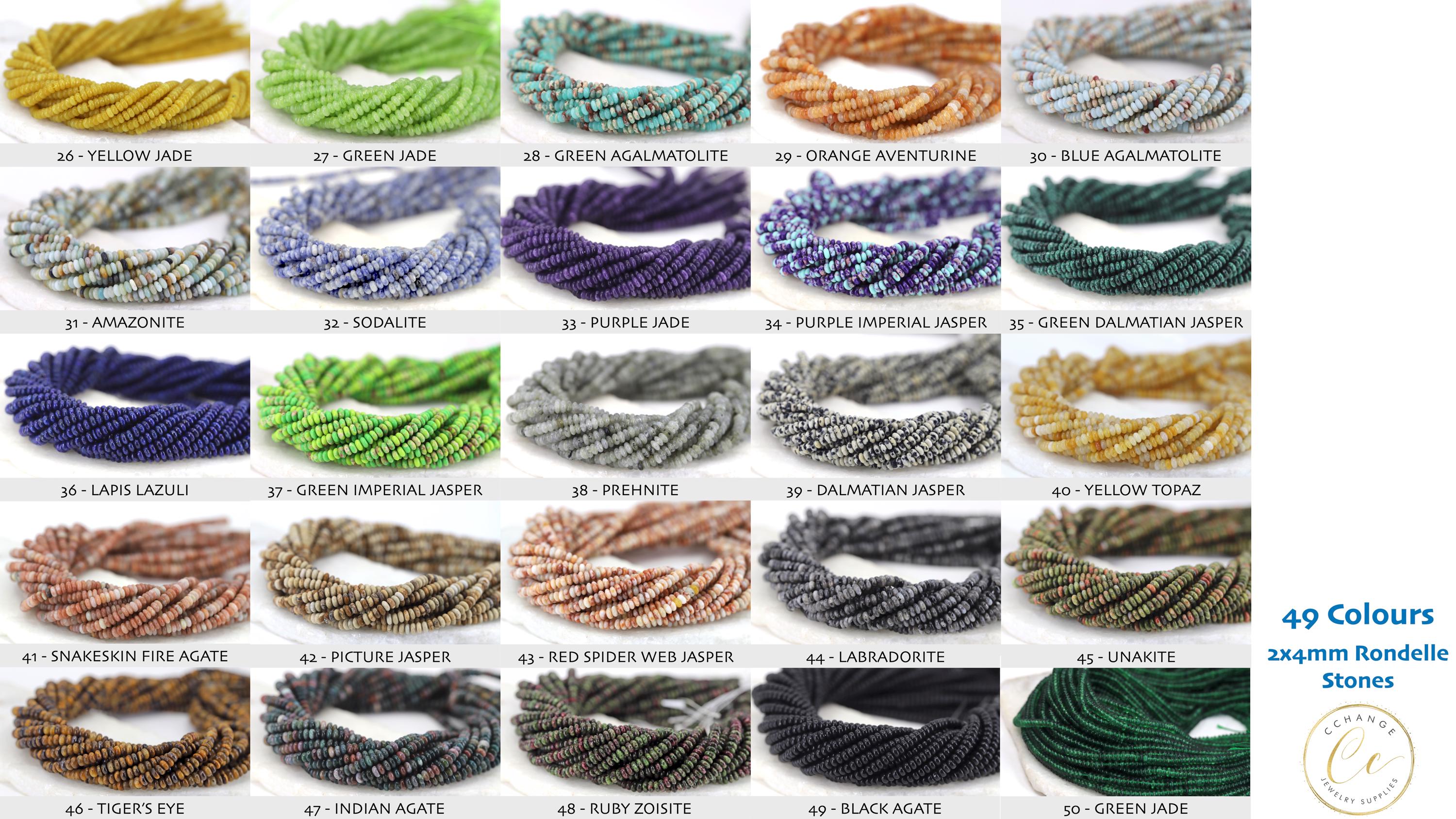 Minerali E Pietre Preziose. Collana 20 Perle Cianite Verde Del Brasile