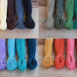 1mm Braided Wax Cord, 10 Meters (33 ft) Knotting DIY Macrame Cord Thread, Jewelry Beading Cord