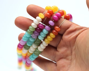 Perline Marquise Sfaccettate Con Pietra Di Luna Arcobaleno