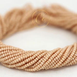Cuentas de semilla color pastel, 11/0 (2,2 mm), checas, 1 madeja completa / GSB11-M109