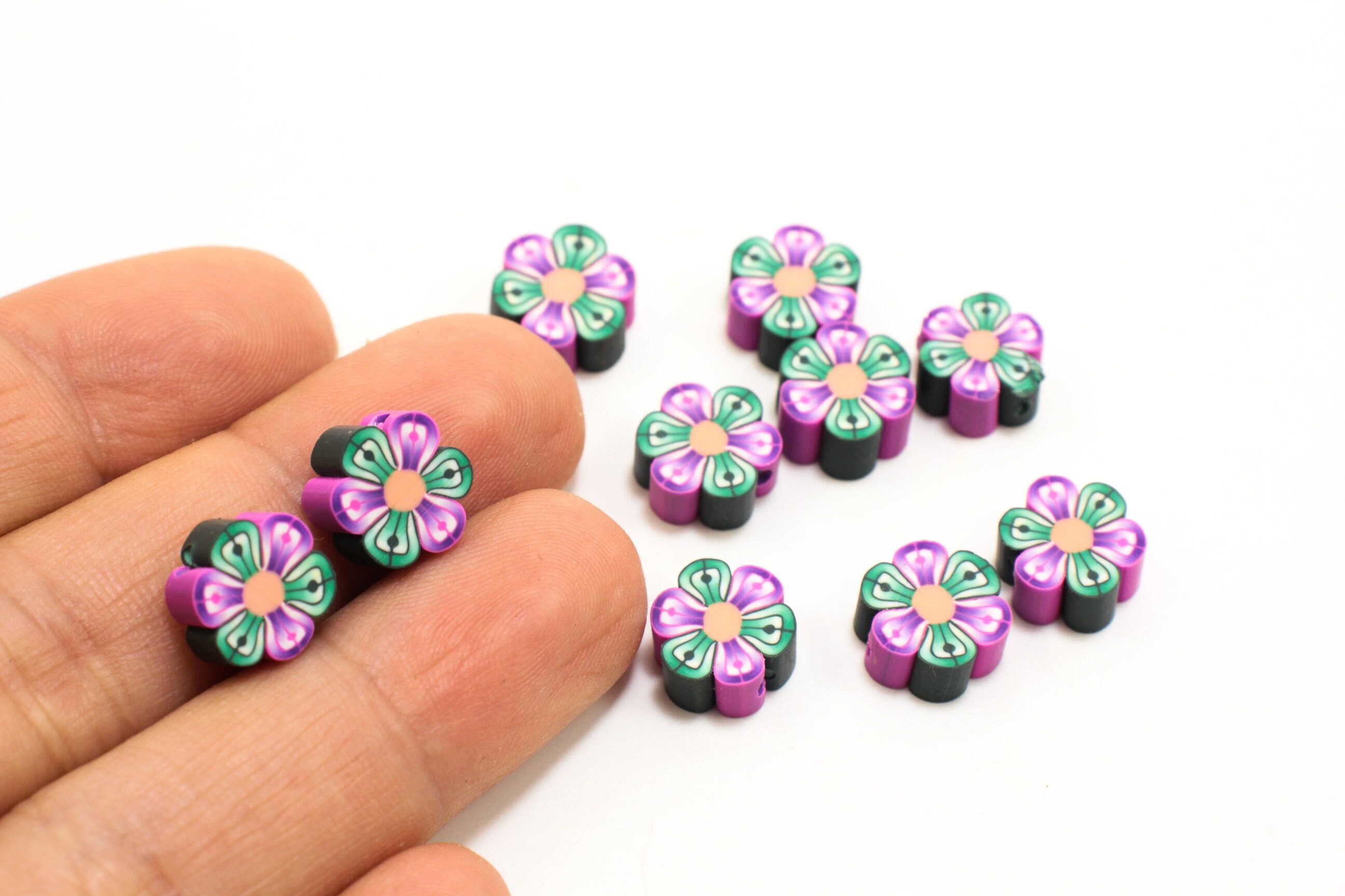 Fimo Polymer Clay Beads, Round Shape Colorfull Beads, Multi-Size Spacer  Fimo Polymer Beads 120 Pcs