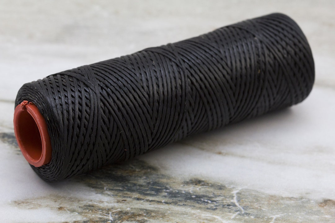 Black Wax Cord, 1mm Waxed Macrame Cord Thread Beading Cord 1 Roll 100