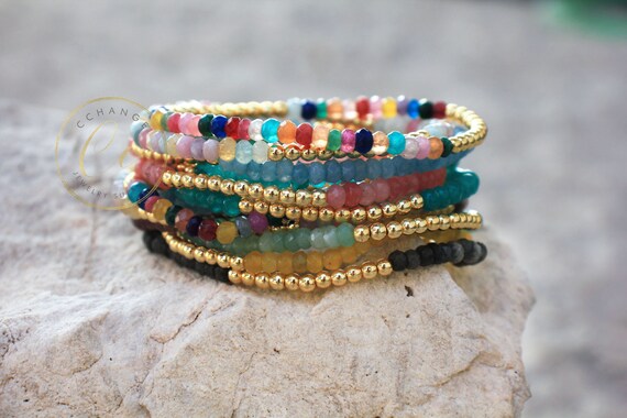 Stackable beaded bracelets wholesale clearance