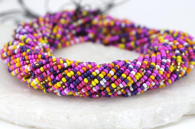 Multicolour Strands 1 Meter Mix Multicolour Seed Bead Strands, 11/0 (2.2mm) Colorful Czech ...