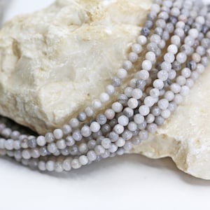 4mm Round Moonstone Beads, 1 Full Strand 15.5&quot; Genuine Natural Loose Round Semi Precious Stones / NSR4-44