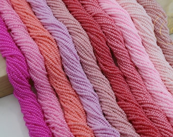 Pink Shades Assorted Colours Seed Bead Set, 11/0 (2.2mm) Czech Seed Beads, 5 Hanks Select Your Colours! / GSB11-122
