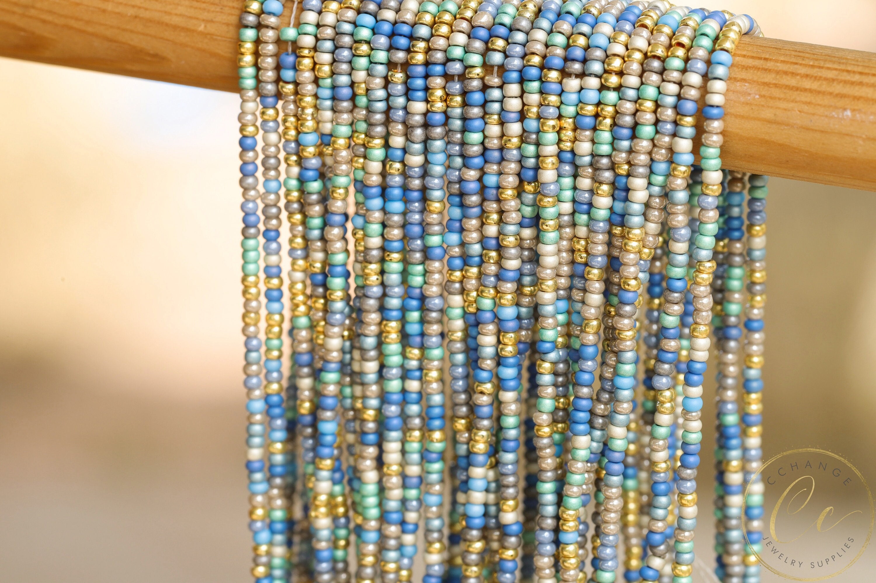 Multicolour Strands 1 Meter Mix Multicolour Seed Bead Strands, 11/0 (2.2mm) Colorful Czech ...