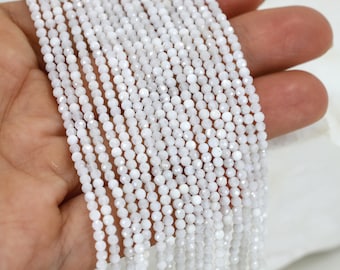 2.5mm Rainbow Moonstone Faceted Round Gemstone Beads / NSF25-09