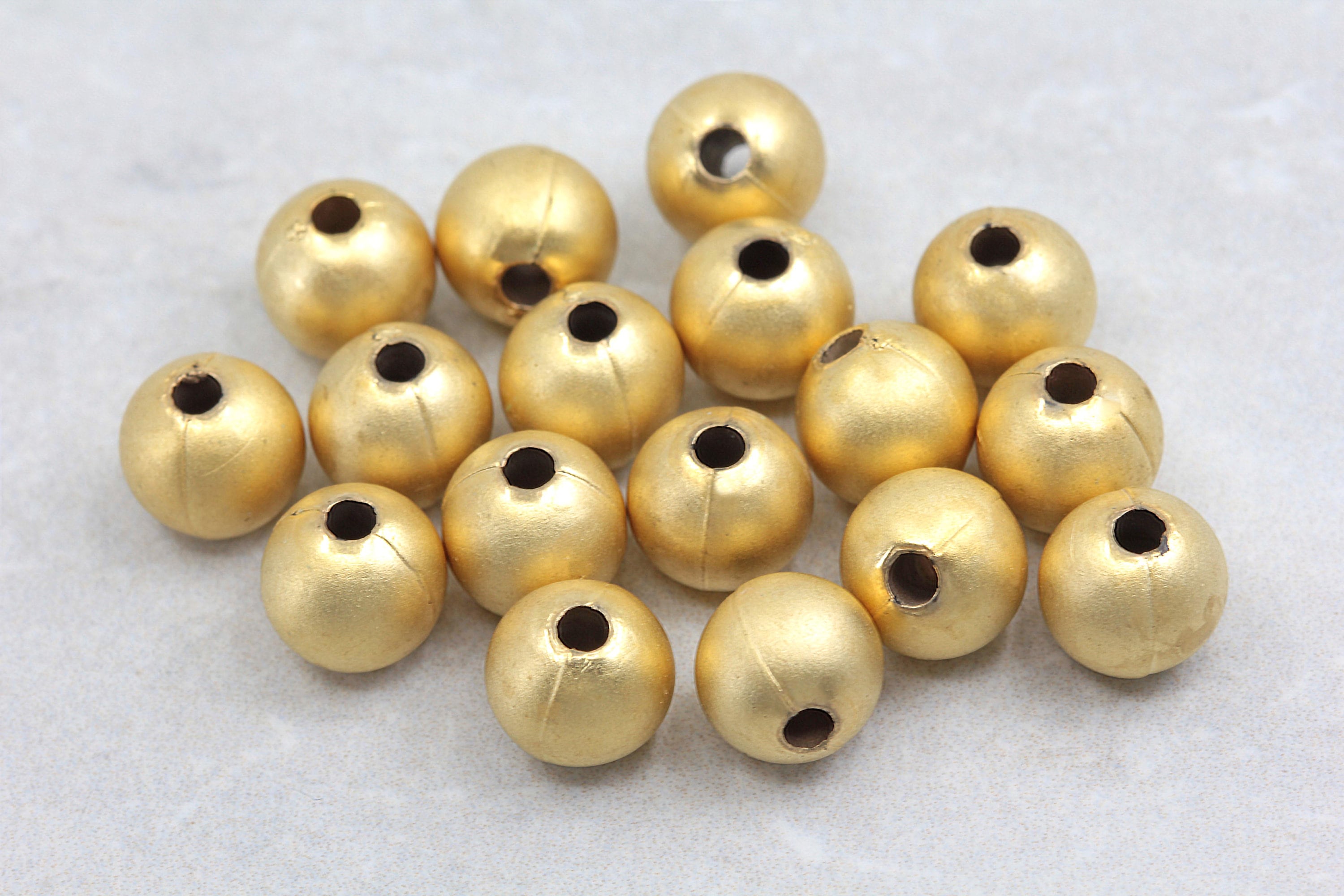 2160 Pieces Gold Spacer Beads Set, Assorted Bracelet Beads Round