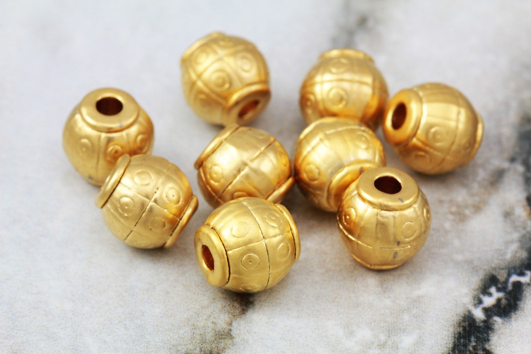 360 Stück 14K Vergoldete Messing Perlen – 7 Größen Von 2-10mm, DIY Schmuck Perlen Für Armbänder & Halsketten