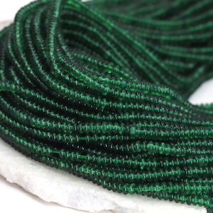 2x4mm Rondelle Green Jade Gemstone Beads / RNS2-50