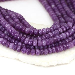 5x8mm Rondelle Purple Jade Disc Beads / RNS5-119