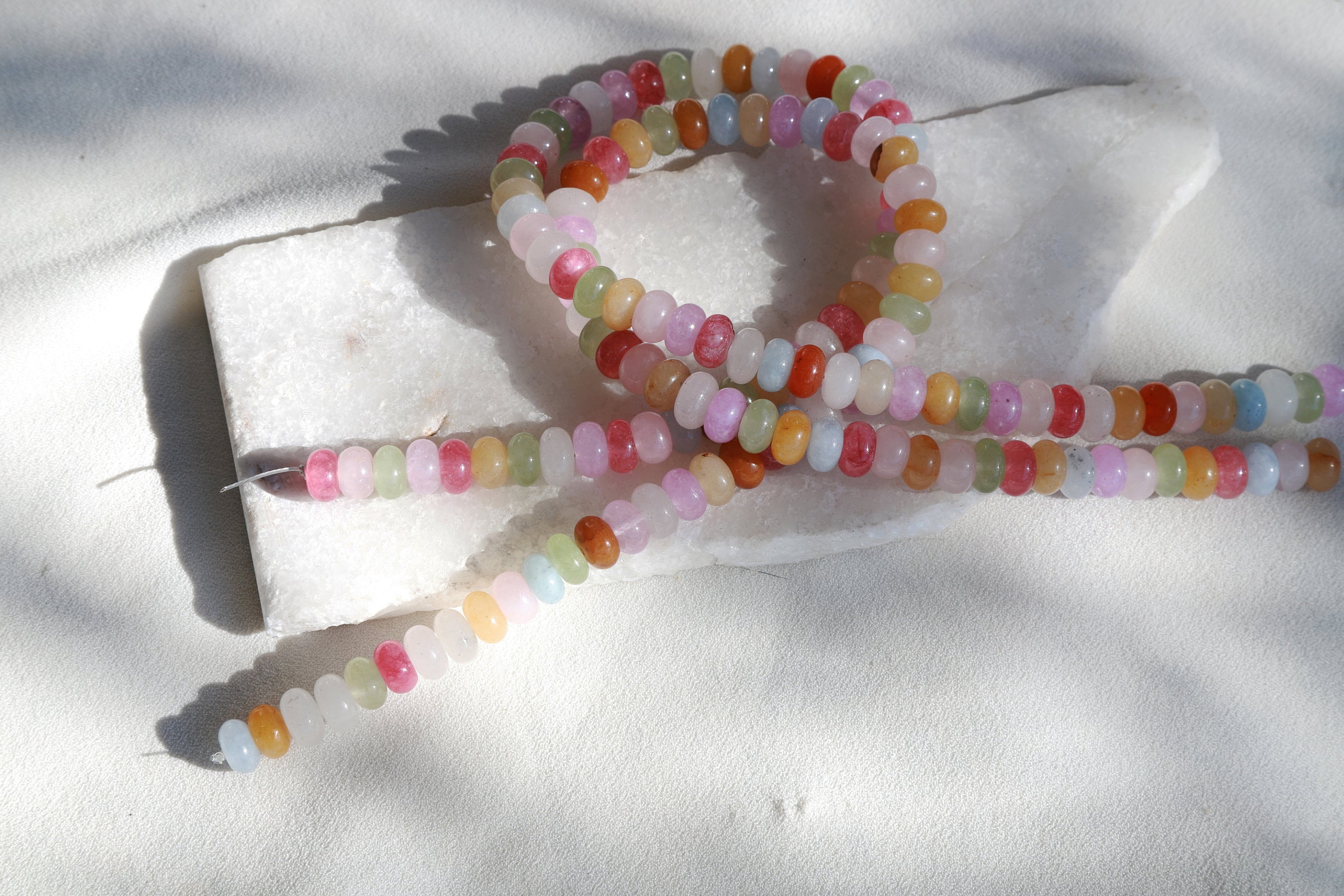 8x5mm Gemma Di Giada Rosso Scuro Sfaccettata Rondelle 8x5mm - Foto 4