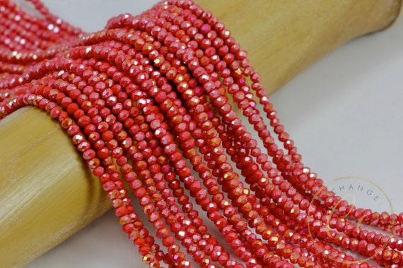 Coral glass beads sale