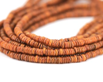 Natural Shell Brown Heishi Disc Beads, 1 Strand 16" inches (6-7mm) / SHS6-07