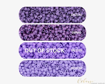Miyuki Delica 11/0 Lavender Purple Shades Mix Color Palette - Japanese Glass Seed Beads