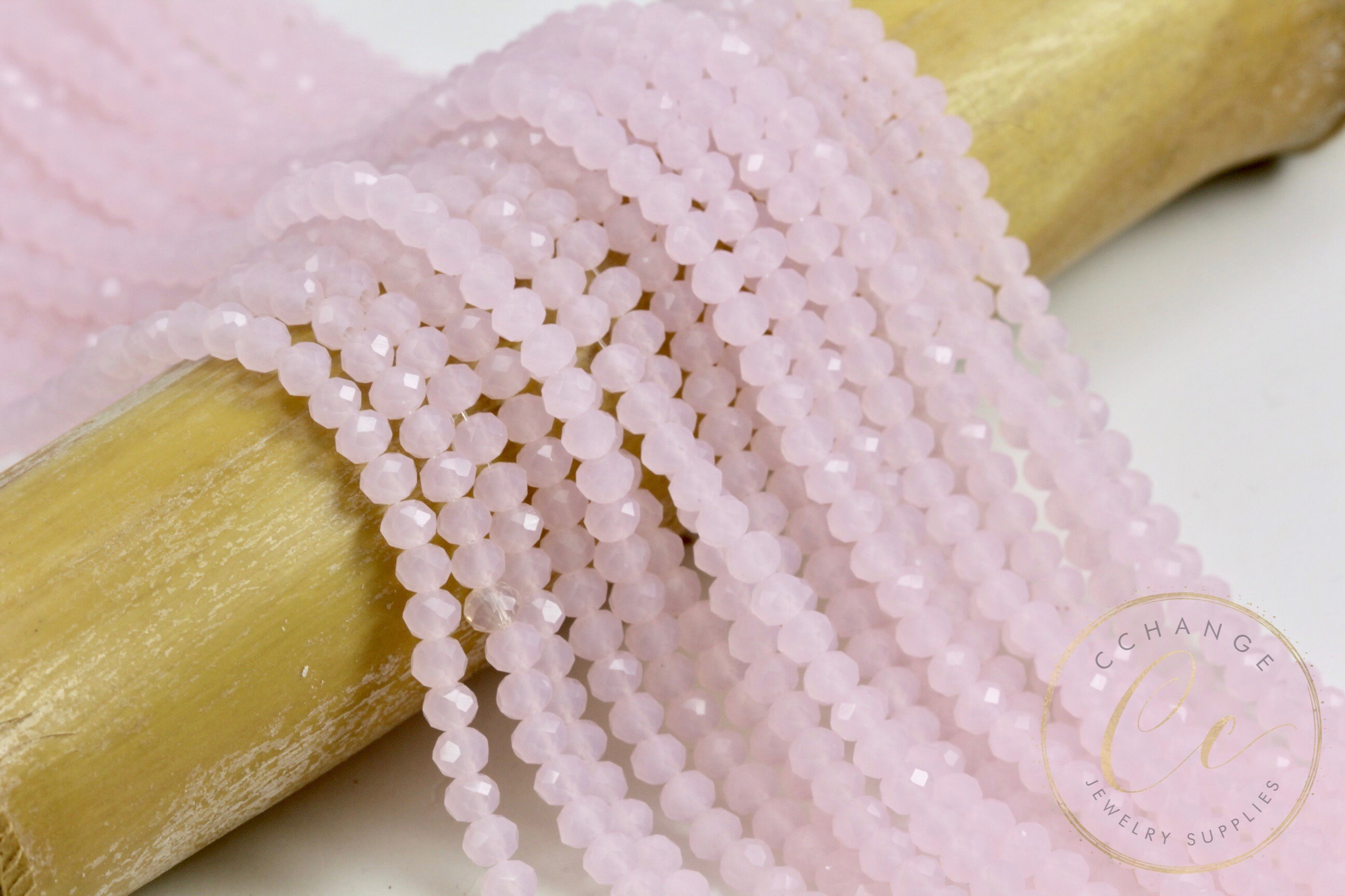 4mm Matte Pink Crystal Beads Faceted Crystal Beads Shiny | Etsy